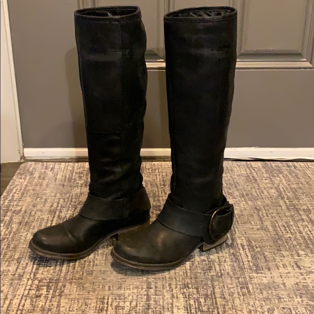 Steve Madden Black Leather Boots
